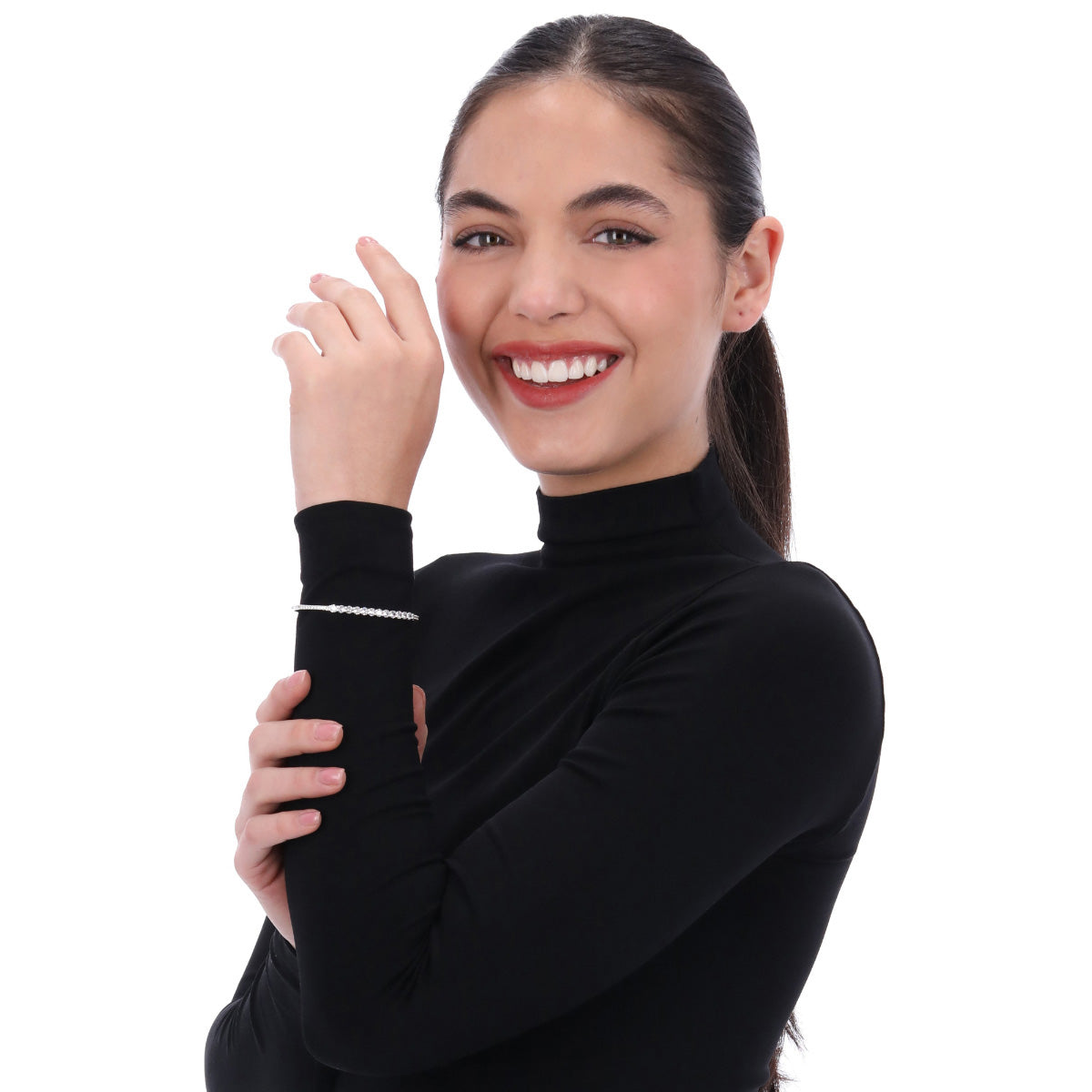 PULSERA ANNE KLEIN TULIP PLATEADO