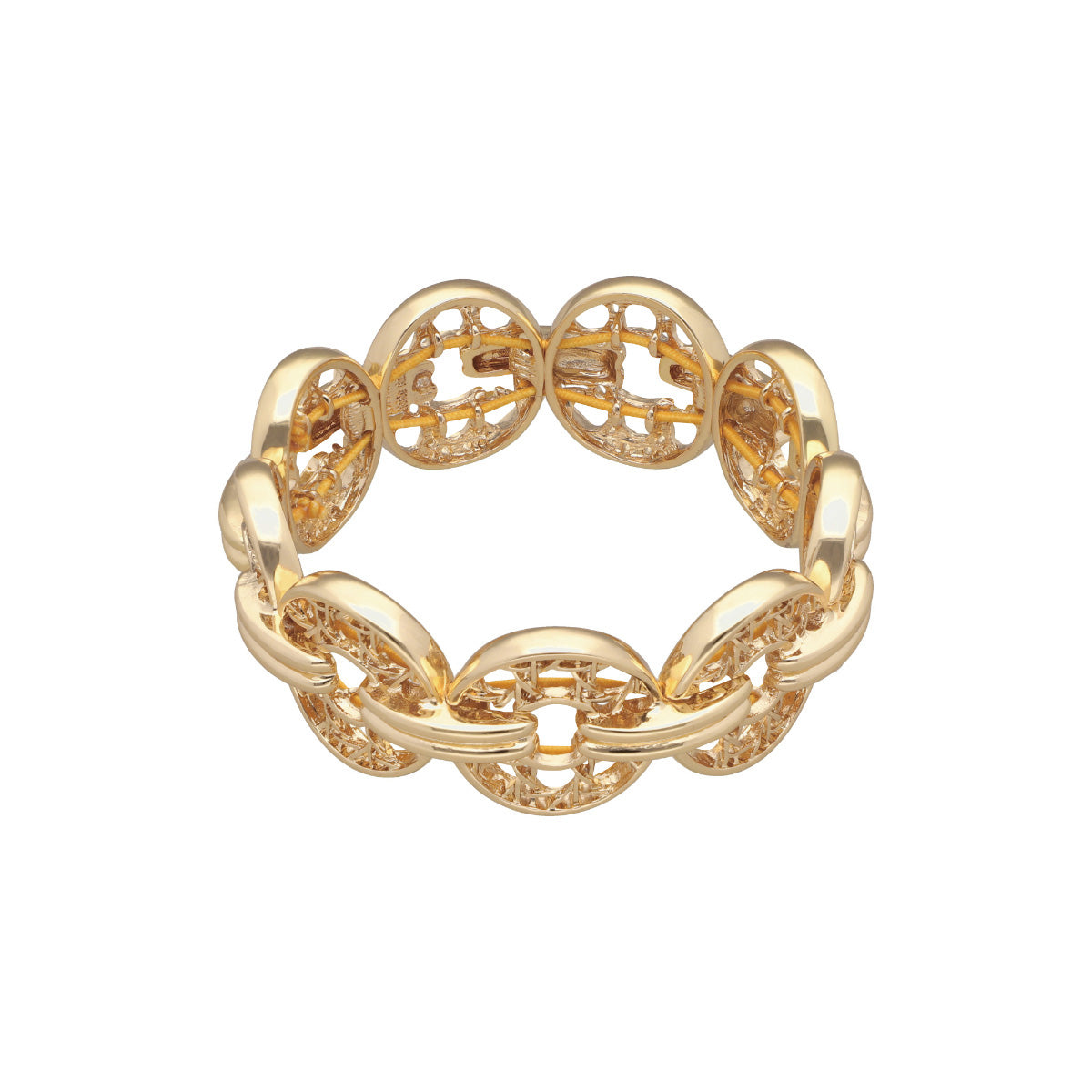 PULSERA ANNE KLEIN CLOVER DORADO
