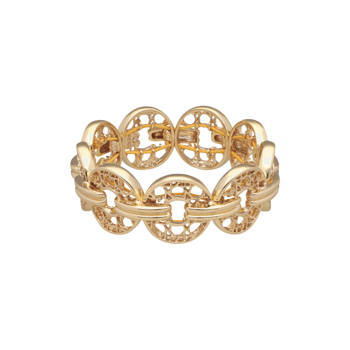 PULSERA ANNE KLEIN CLOVER DORADO