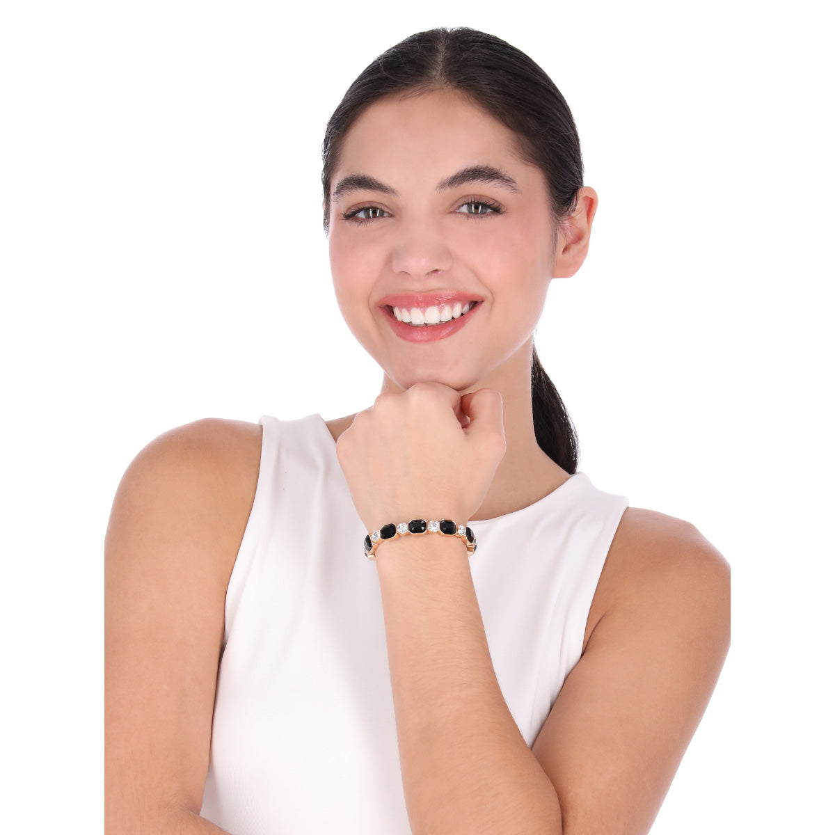 PULSERA ANNE KLEIN MIDNIGHT LOVE DORADO