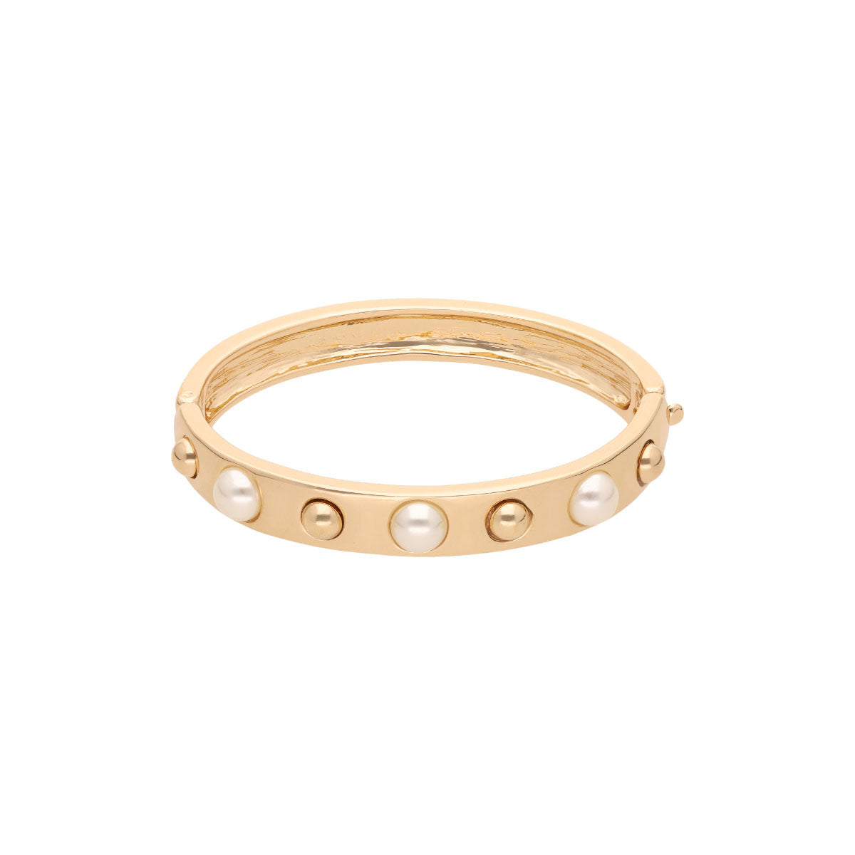 PULSERA ANNE KLEIN PEARLS PROMISE DORADO