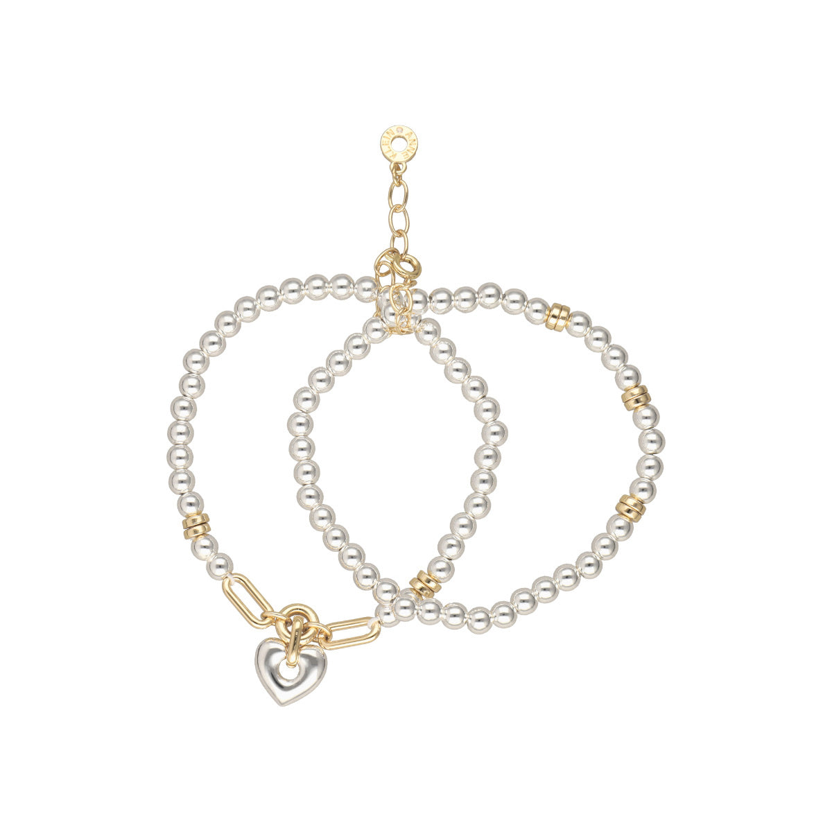 PULSERA ANNE KLEIN HOLIDAY HEARTS BITONO