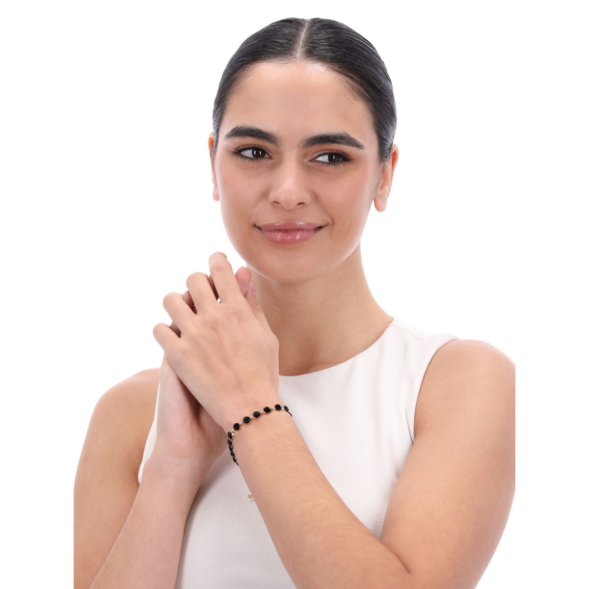 PULSERA ANNE KLEIN CRYSTAL COVE DORADO
