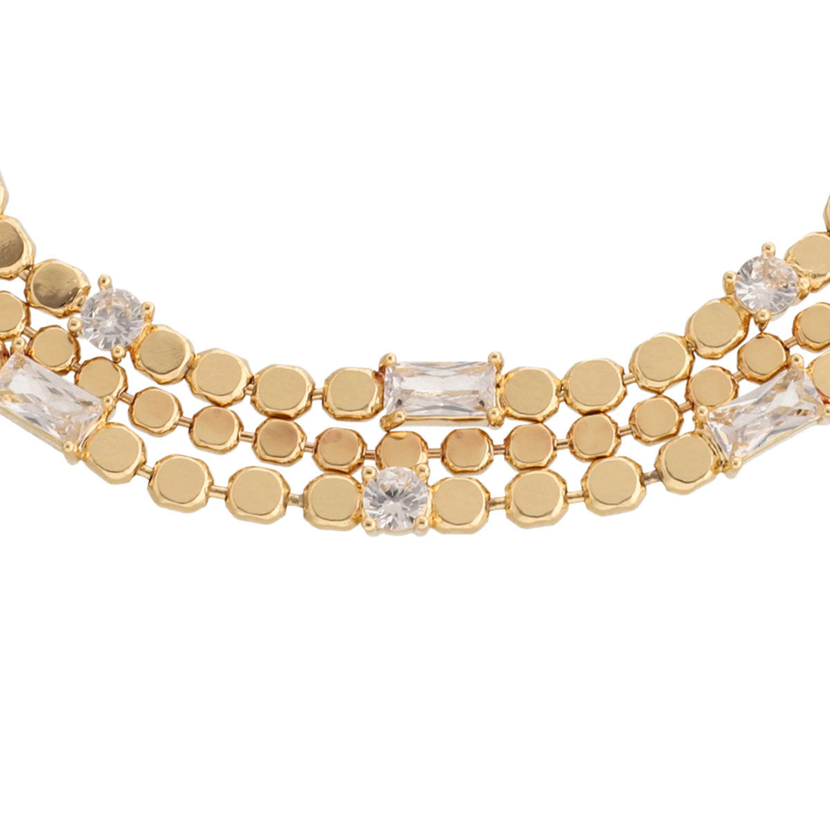 PULSERA ANNE KLEIN COLOR DORADO FORMA ASIMETRICO 01B01142