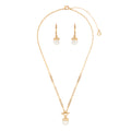 BOX SET COLLAR ANNE KLEIN COLOR DORADO FORMA PERLA 01B01202