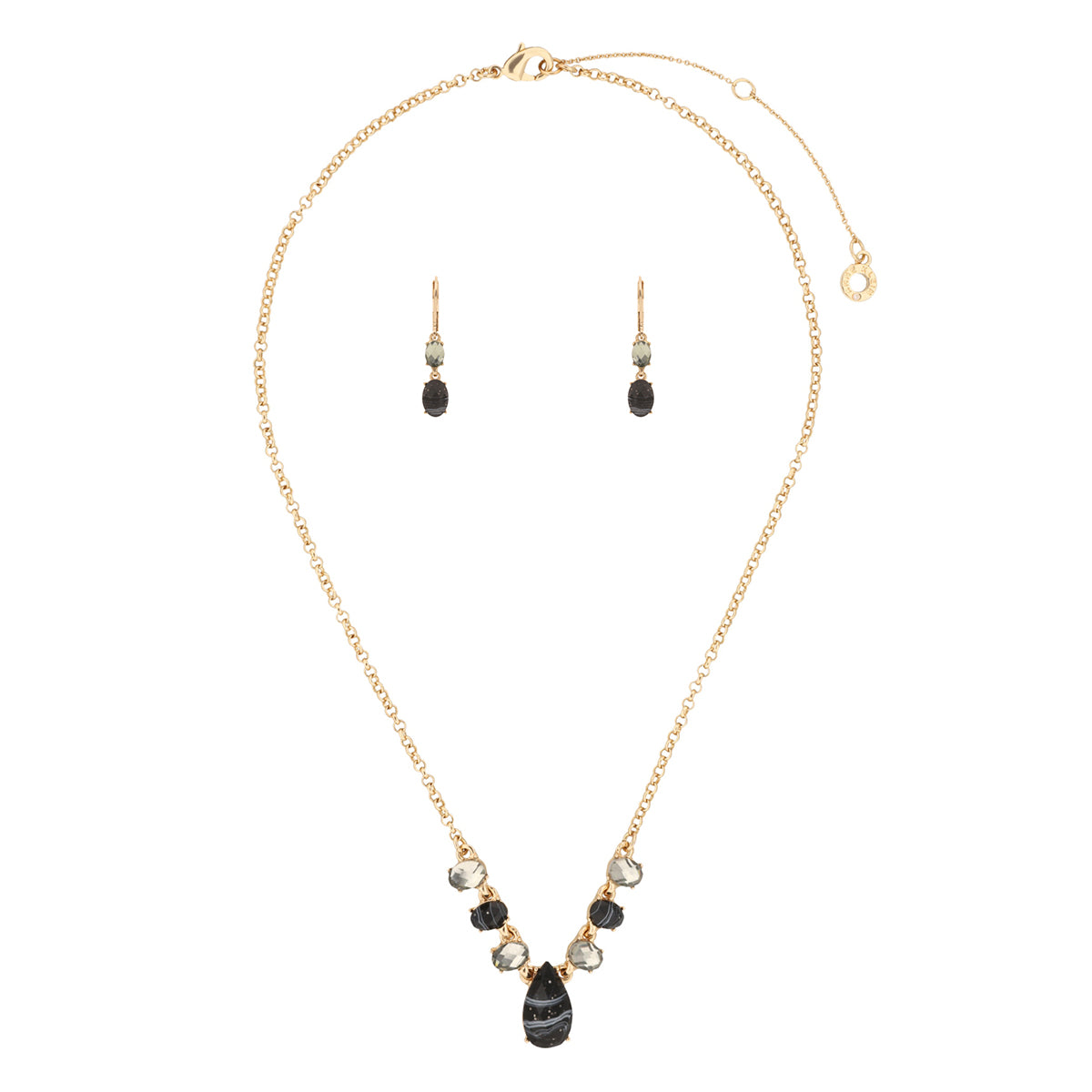 BOX SET COLLAR ANNE KLEIN COLOR DORADO FORMA GOTA 01B01207