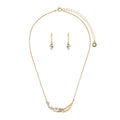 BOX SET COLLAR ANNE KLEIN COLOR DORADO FORMA ASIMETRICO 01B01290