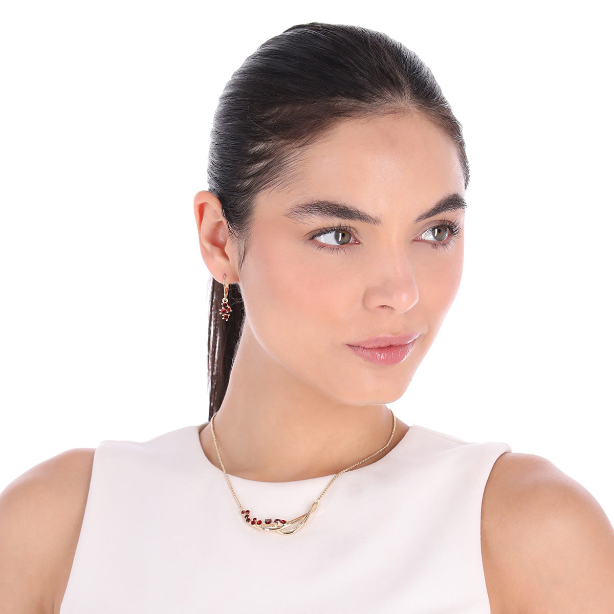 BOX SET COLLAR ANNE KLEIN COLOR DORADO FORMA ASIMETRICO 01B01291
