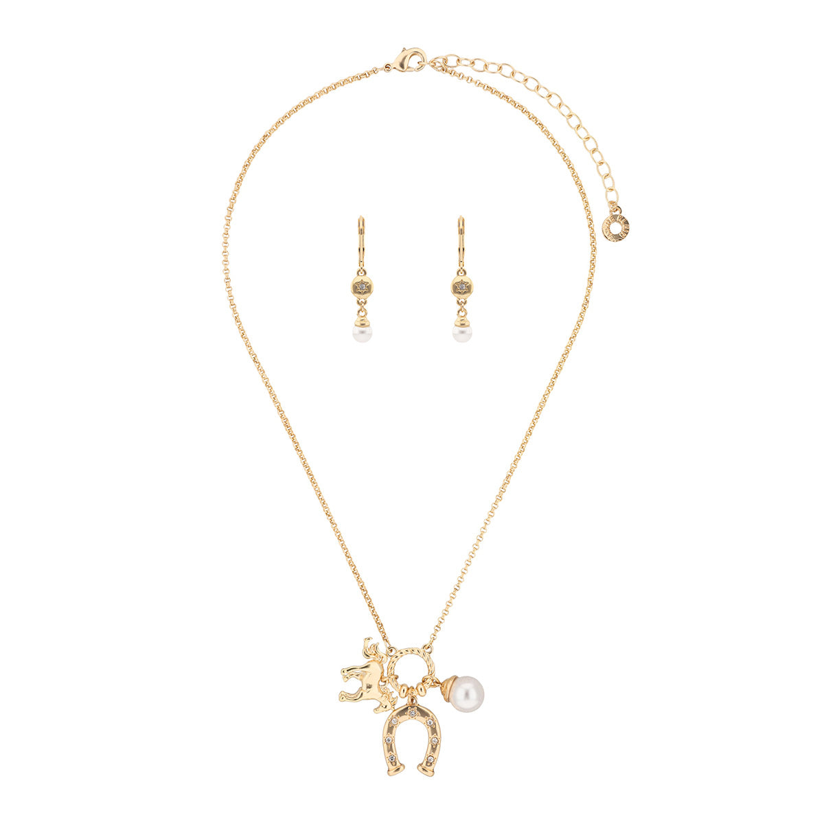 BOX SET COLLAR ANNE KLEIN COLOR DORADO FORMA HERRADURA 01B01296