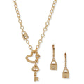 BOX SET COLLAR ANNE KLEIN COLOR DORADO FORMA LLAVE 01B01297