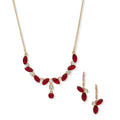 BOX SET COLLAR ANNE KLEIN COLOR PLATEADO FORMA ASIMETRICO 01B01300