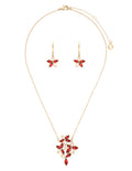 BOX SET COLLAR ANNE KLEIN COLOR DORADO FORMA FLOR 01B01305