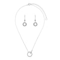 BOX SET COLLAR ANNE KLEIN COLOR PLATEADO FORMA CIRCULAR 01B01308