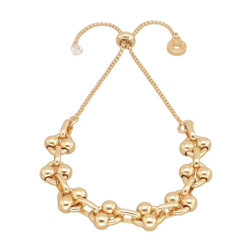 Collar Color Dorado Anne Klein Forma Asimetrico Tipo Sencilla , Cierre Tipo Ajustable, Familia Sarasota, Contenido 1 Collar