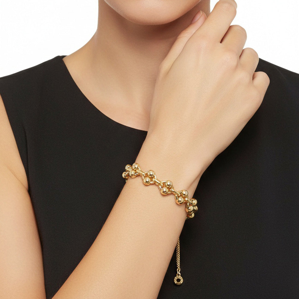 Collar Color Dorado Anne Klein Forma Asimetrico Tipo Sencilla , Cierre Tipo Ajustable, Familia Sarasota, Contenido 1 Collar