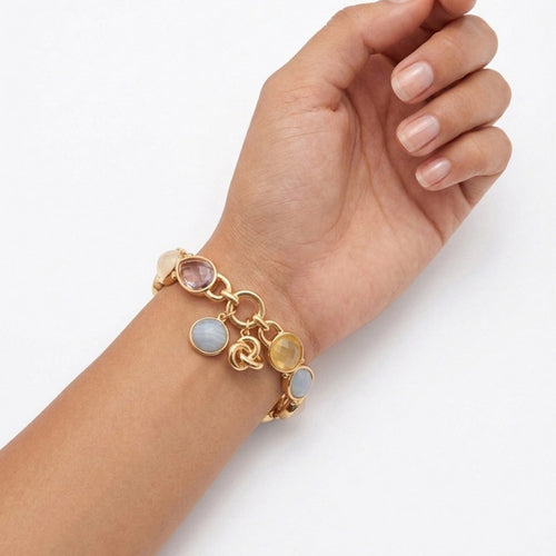 PULSERA ANNE KLEIN COLOR DORADO FORMA ASIMETRICO 01B01421
