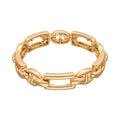 Pulsera Color Dorado Anne Klein Forma Asimetrico Tipo Rigida , Cierre Tipo Rigida, Familia Sarasota, Contenido 1 Pulsera