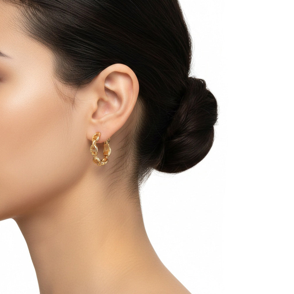 Aretes Color Dorado  Anne Klein Forma Asimetrico Tipo Clip , Cierre Tipo Poste, Familia Sarasota, Contenido 1 Par De Aretes