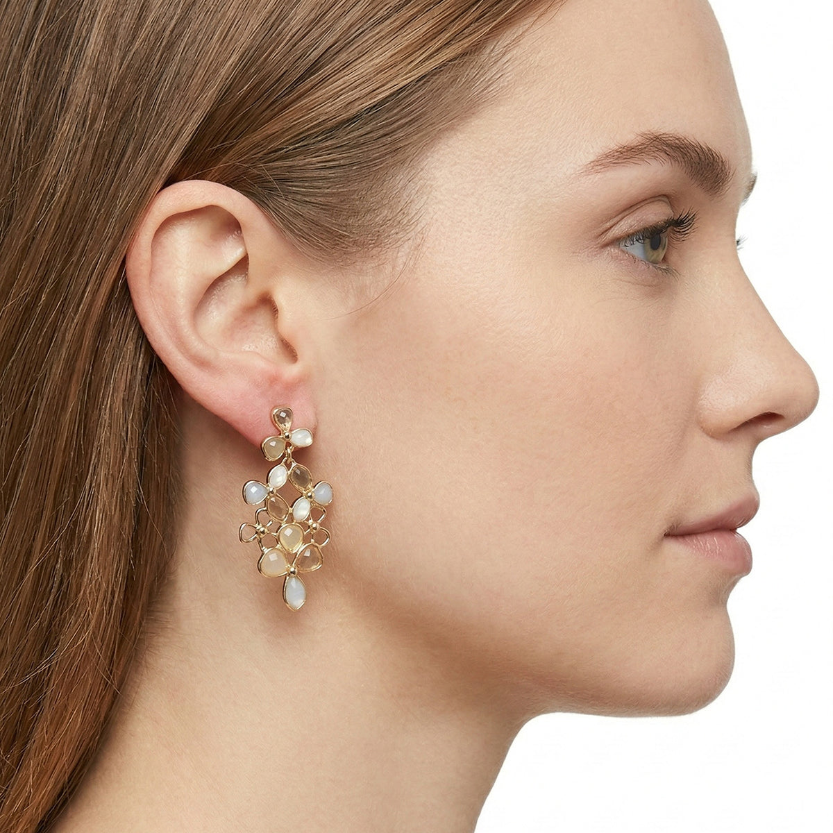 ARETES ANNE KLEIN COLOR DORADO FORMA FLOR 01G00005