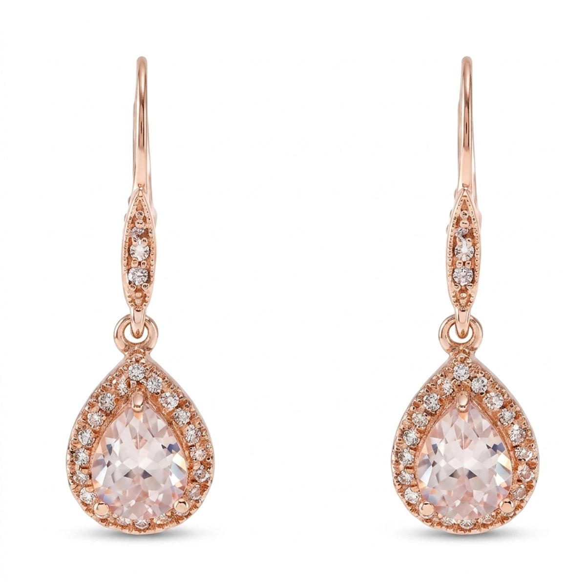 ARETES ANNE KLEIN COLOR ORO ROSA FORMA GOTA 01G00006