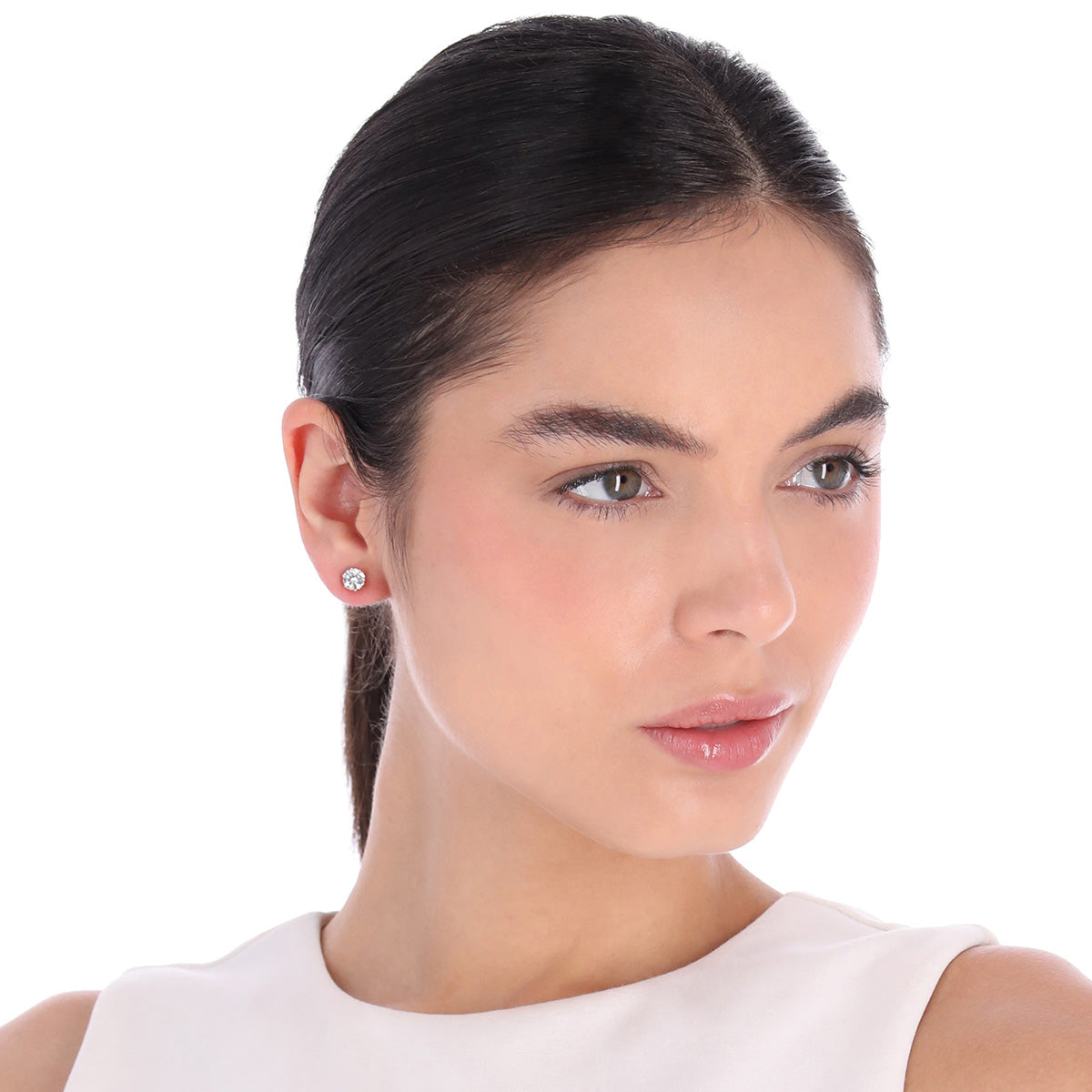 ARETES ANNE KLEIN COLOR PLATEADO FORMA ASIMETRICO 01G00037