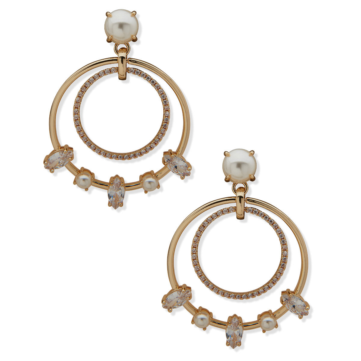 ARETES ANNE KLEIN AK BOX BRACELETS F22 DORADO