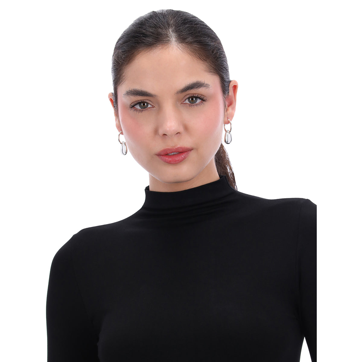 ARETES ANNE KLEIN SWEATER WEATHER PLATEADO