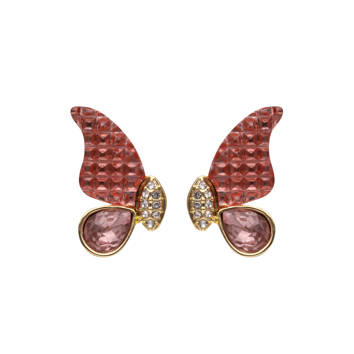 ARETES ANNE KLEIN POPPY ROSA
