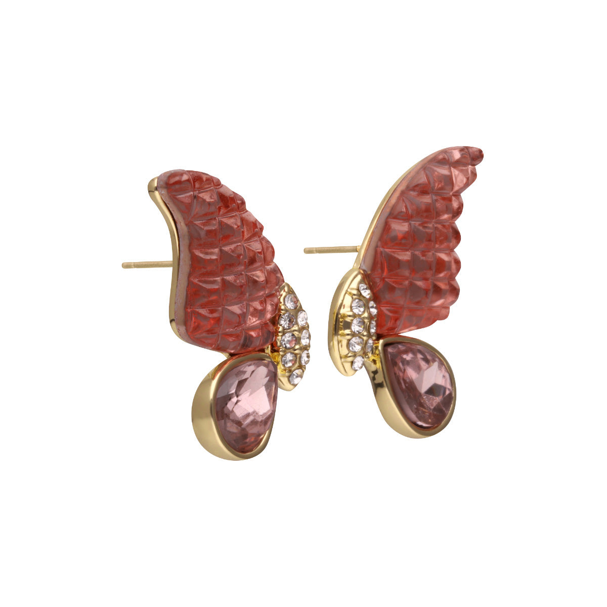 ARETES ANNE KLEIN POPPY ROSA