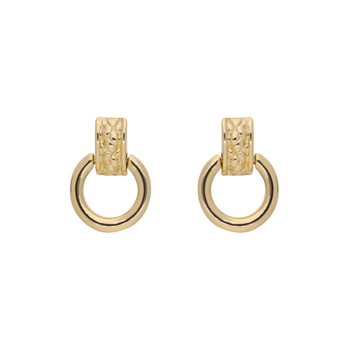 ARETES ANNE KLEIN CLOVER DORADO