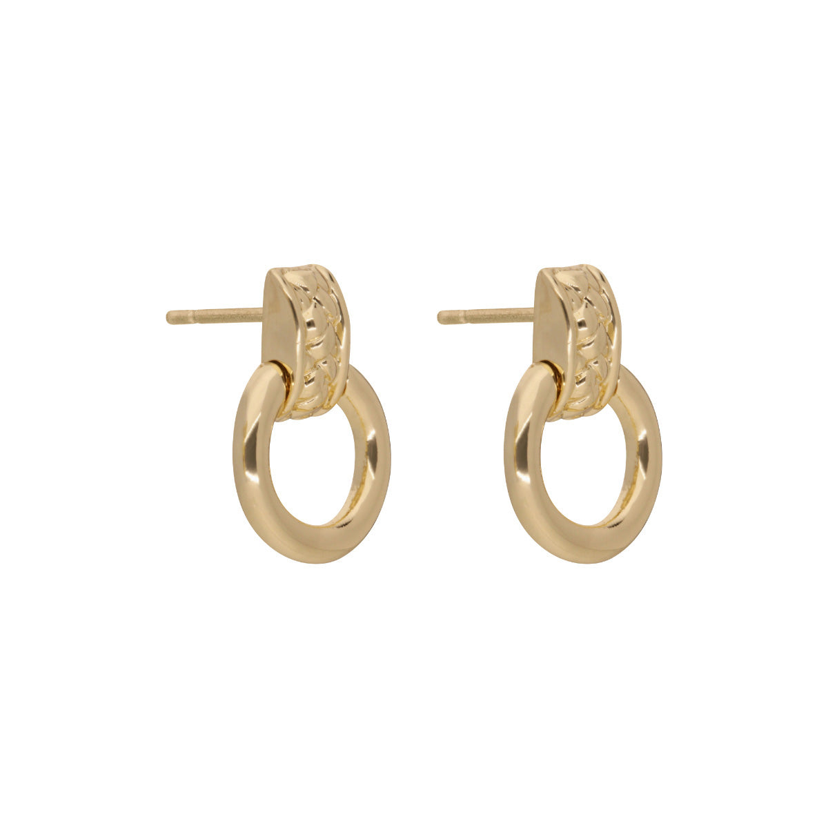 ARETES ANNE KLEIN CLOVER DORADO