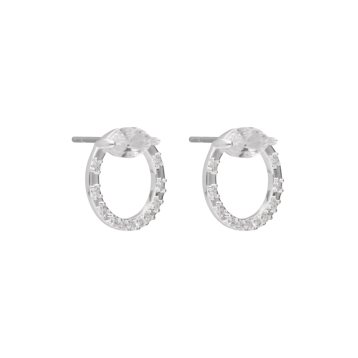 ARETES ANNE KLEIN TULIP PLATEADO