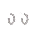 ARETES ANNE KLEIN ORCHID PLATEADO