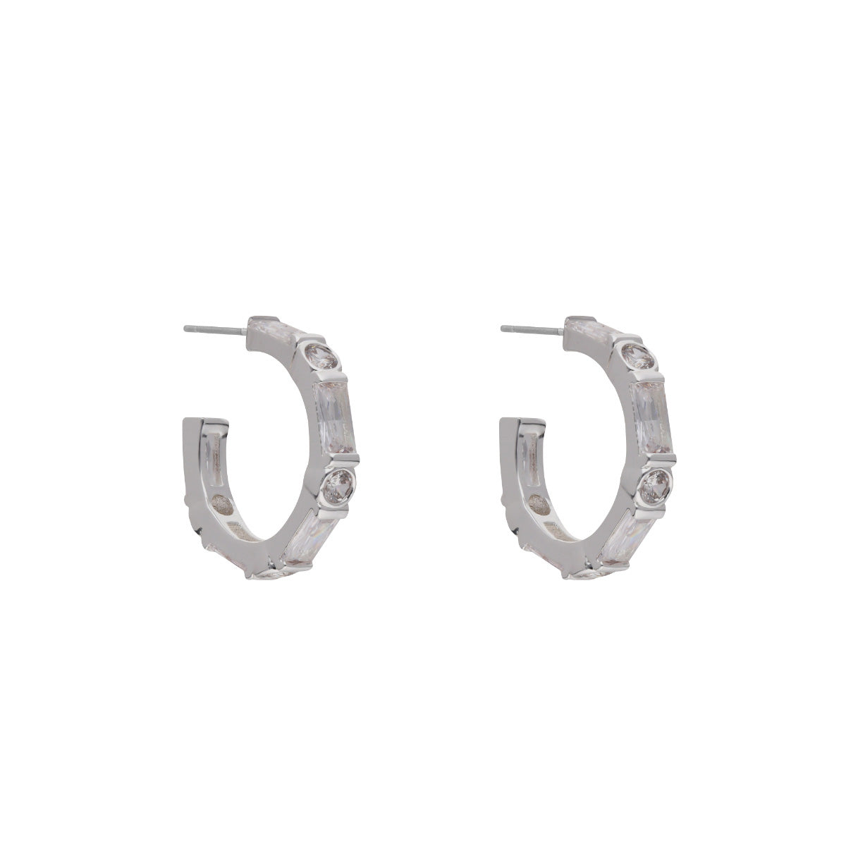 ARETES ANNE KLEIN ORCHID PLATEADO