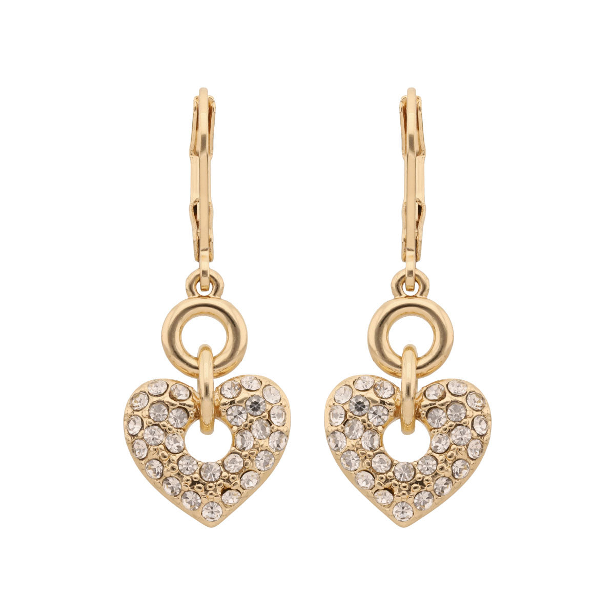 ARETES ANNE KLEIN HOLIDAY HEARTS DORADO