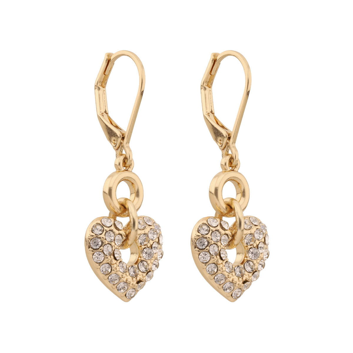 ARETES ANNE KLEIN HOLIDAY HEARTS DORADO