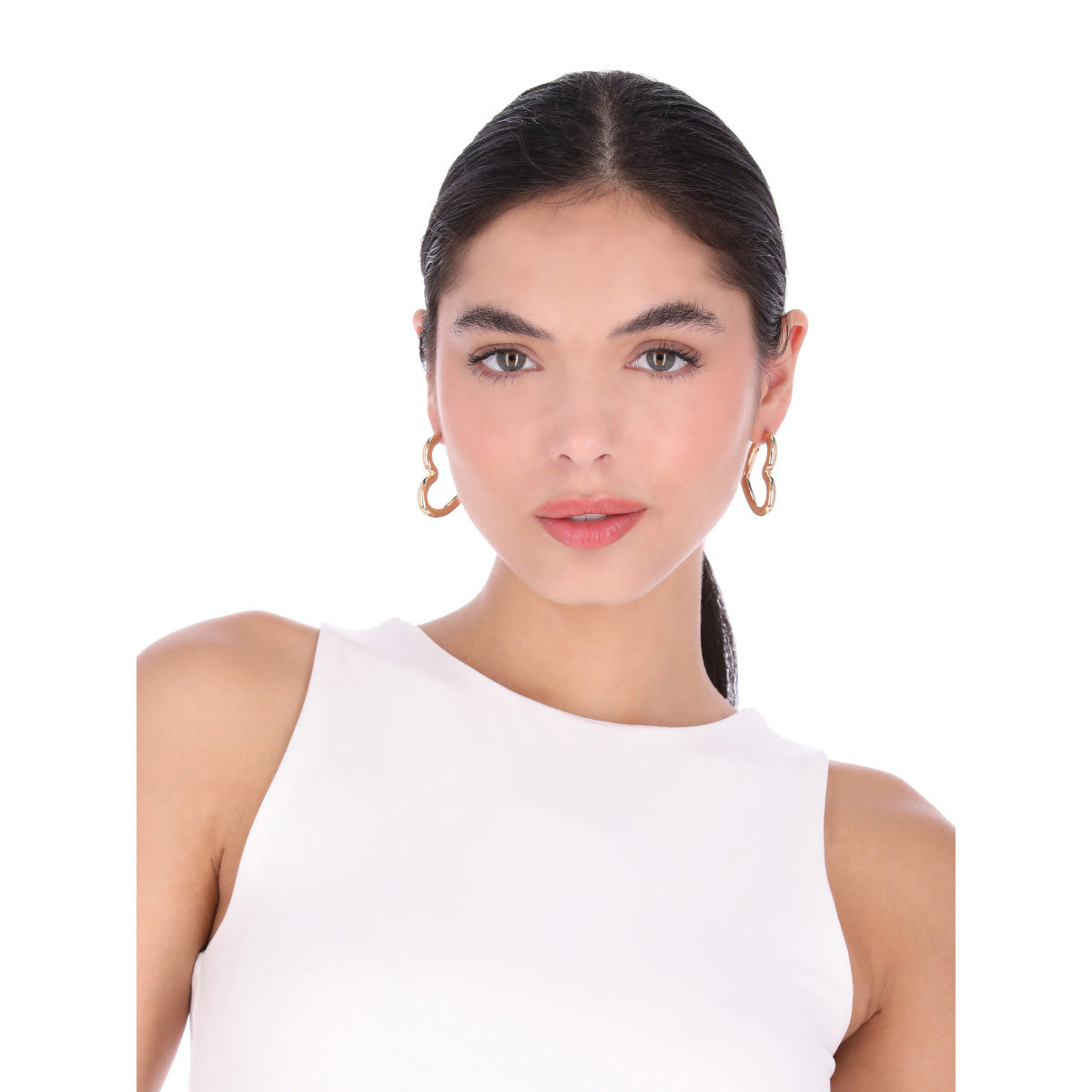 ARETES ANNE KLEIN HOLIDAY HEARTS DORADO