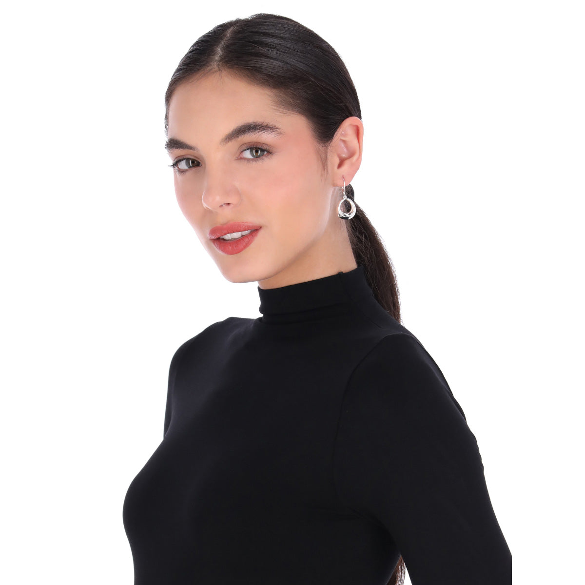 ARETES ANNE KLEIN SWEATER WEATHER PLATEADO