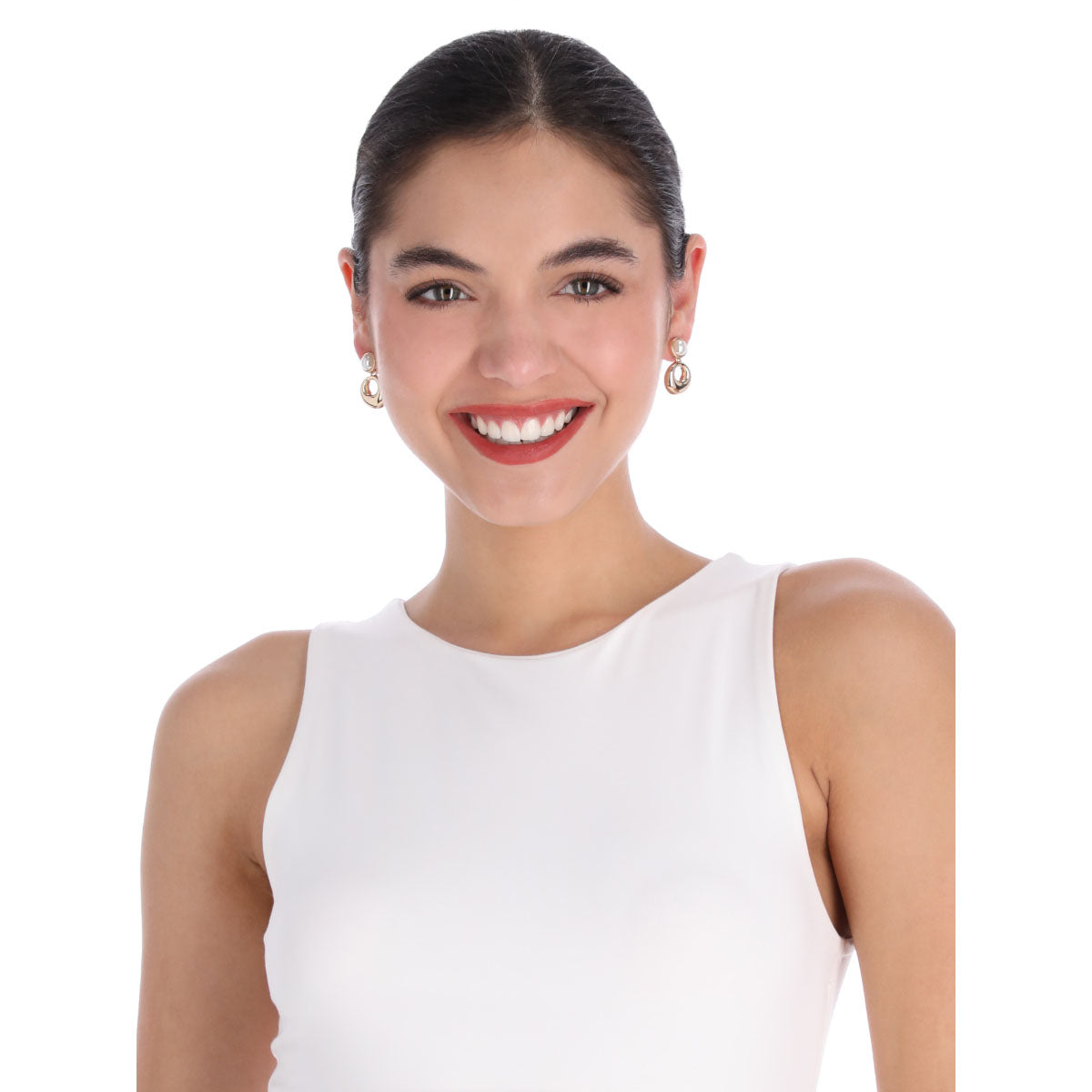 ARETES ANNE KLEIN DANCING PETALS DORADO