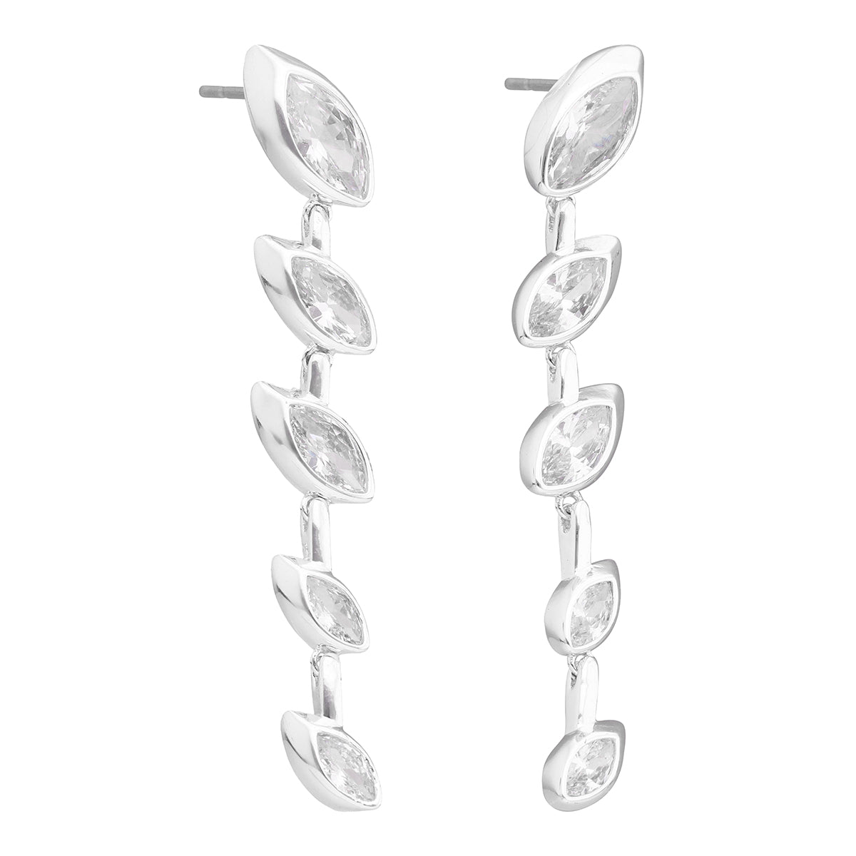 ARETES ANNE KLEIN COLOR PLATEADO FORMA ASIMETRICO 01G01209