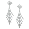 ARETES ANNE KLEIN GLIMMERING EARS PLATEADO