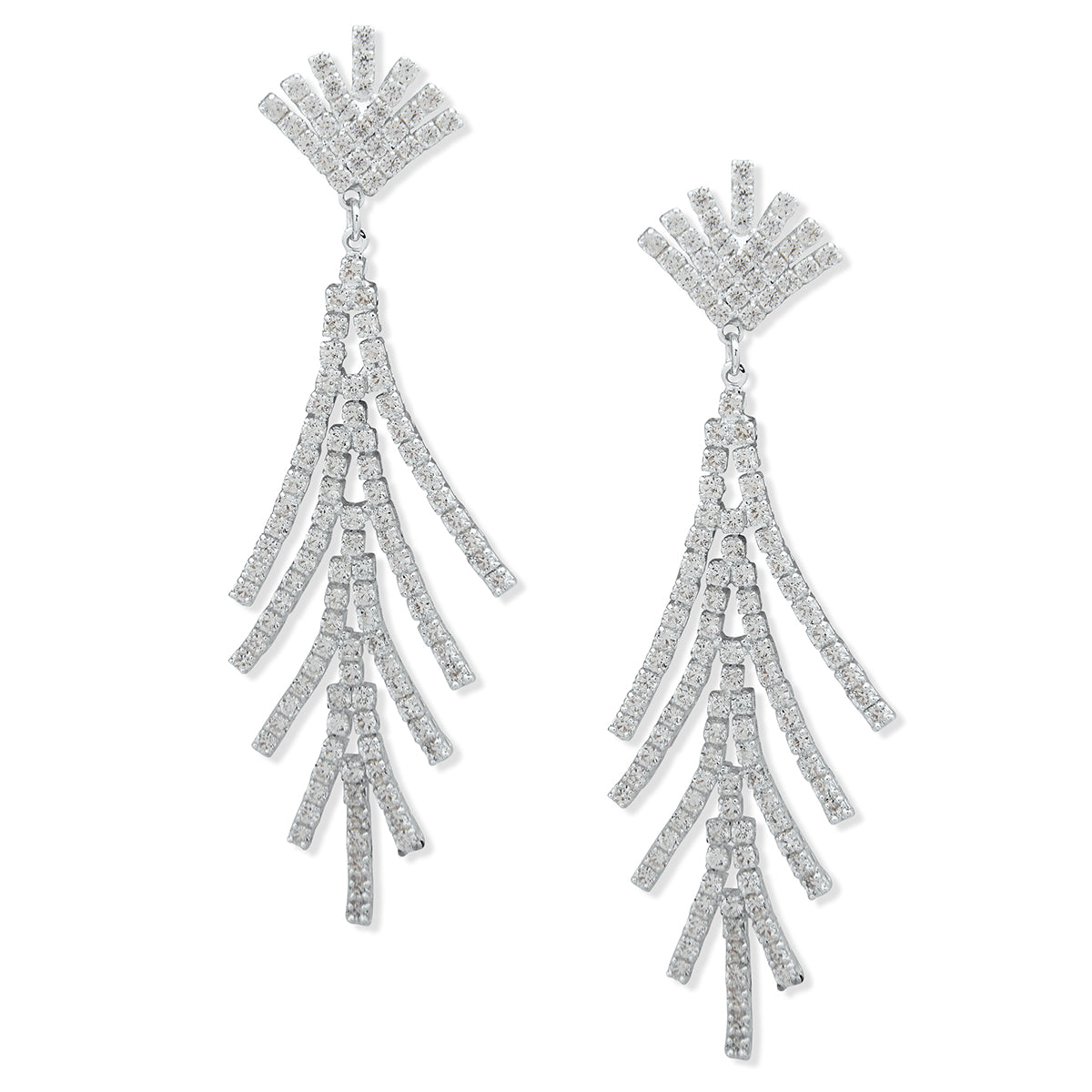 ARETES ANNE KLEIN GLIMMERING EARS PLATEADO