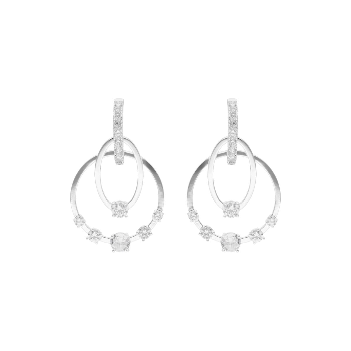 ARETES ANNE KLEIN GLIMMERING EARS PLATEADO