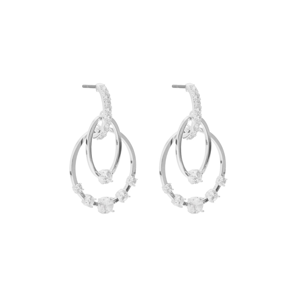 ARETES ANNE KLEIN GLIMMERING EARS PLATEADO