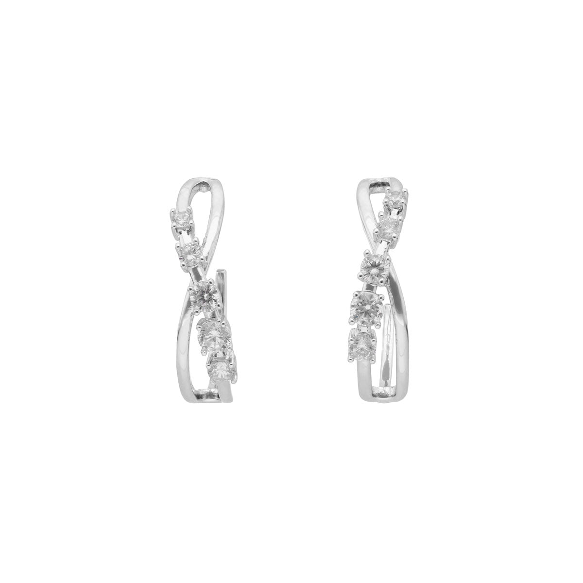 ARETES ANNE KLEIN GLIMMERING EARS PLATEADO