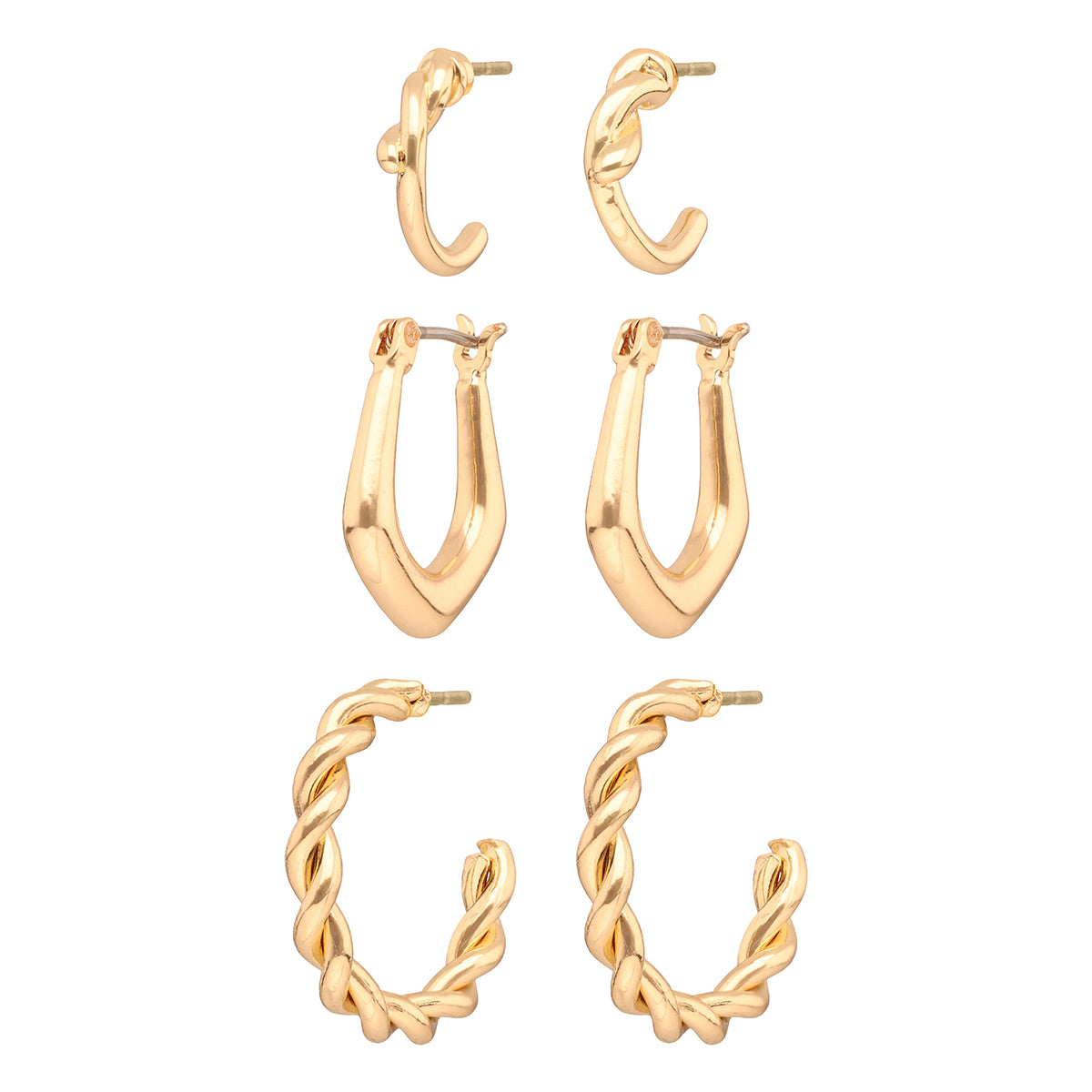 ARETES ANNE KLEIN COLOR DORADO FORMA ASIMETRICO 01G01371