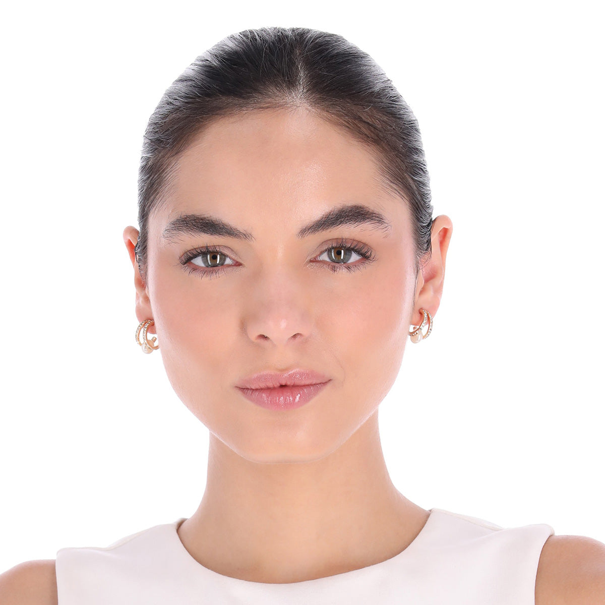 ARETES ANNE KLEIN TINSEL LOVE DORADO