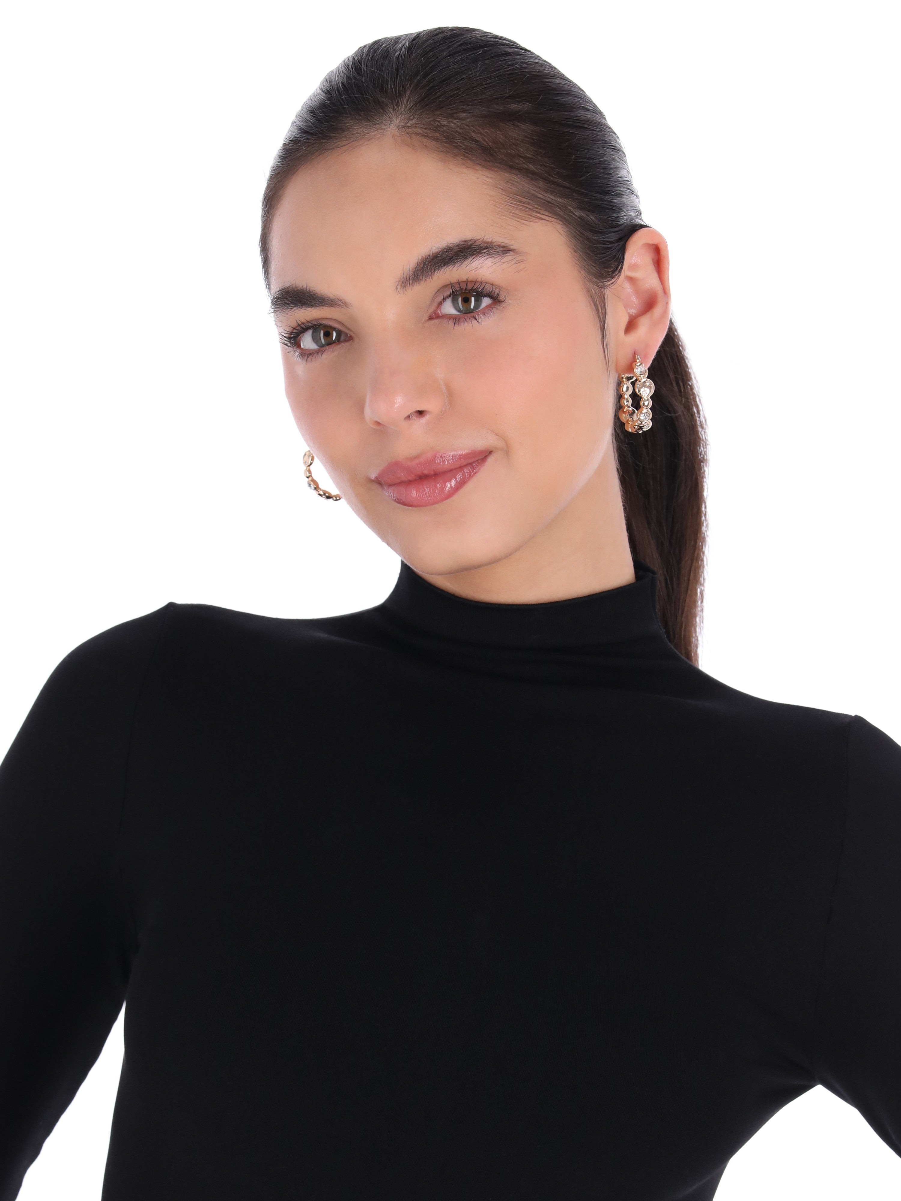 ARETES ANNE KLEIN COLOR DORADO FORMA CIRCULAR 01G01490