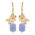 Aretes Color Dorado Anne Klein Forma Flor Tipo Colgante Corto , Cierre Tipo Poste, Familia Fort Lauderdale, Contenido 1 Par De Aretes