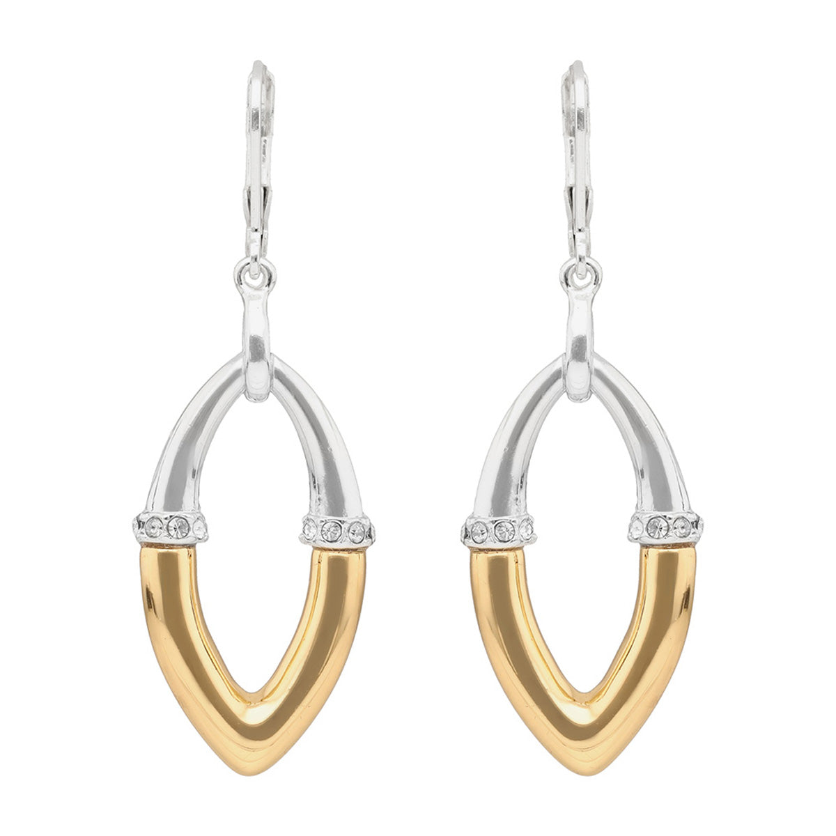 ARETES ANNE KLEIN ALEACION DE METALES COLOR BITONO FORMA ASIMETRICO 01G01559
